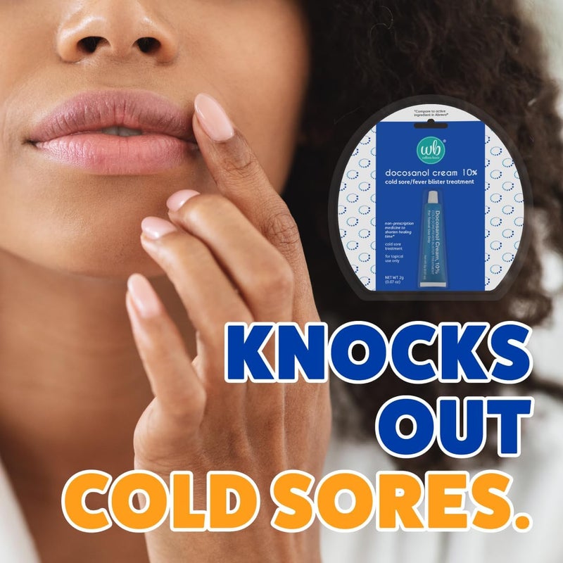 wellness basics Docosanol Cream 10% | Cold Sore Treatment | Shortens Healing Time | 0.07oz - 1 Tube - Image 2